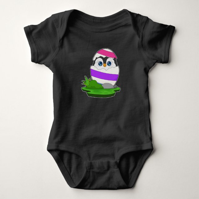 Penguin Easter Easter egg Baby Bodysuit (Front)