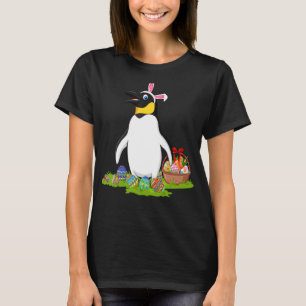 Penguin Easter Egg Hunting Bunny Penguin Easter Su T-Shirt
