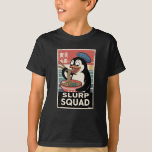 Penguin Eating Ramen Funny Slurp Squad T-Shirt