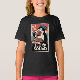 Penguin Eating Ramen Funny Slurp Squad T-Shirt