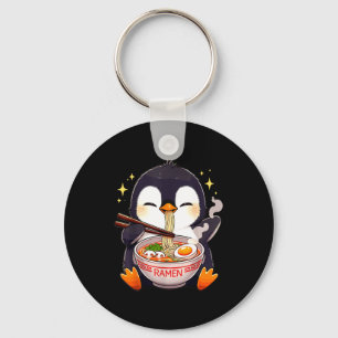 Penguin Eating Ramen Keychain