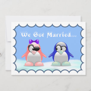 Penguin Elopement  / Reception Announcement