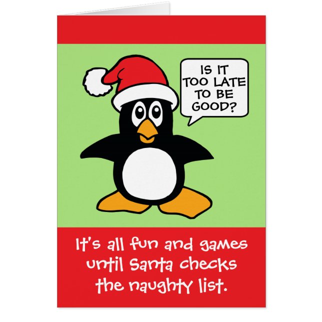Penguin Est-il trop tard pour être bonne carte de  (Devant)