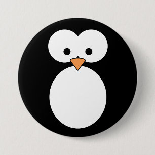 Penguin Eyes 3 Inch Round Button