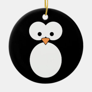 Penguin Eyes Ceramic Ornament