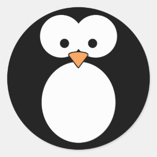 Penguin Eyes Classic Round Sticker