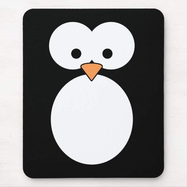 Penguin Eyes Mouse Pad (Front)