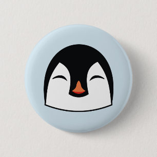 Penguin Face 2 Inch Round Button