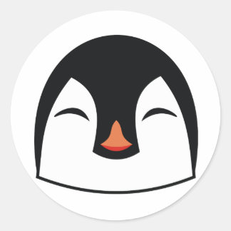 Penguin Face Classic Round Sticker