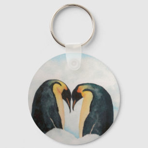 Penguin Face-Off Keychain