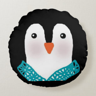 Penguin Face Pillow  personalize on back