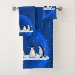 Penguin Family Bath Towel Set