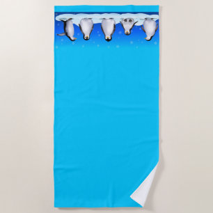 Penguin Family Beach Towel