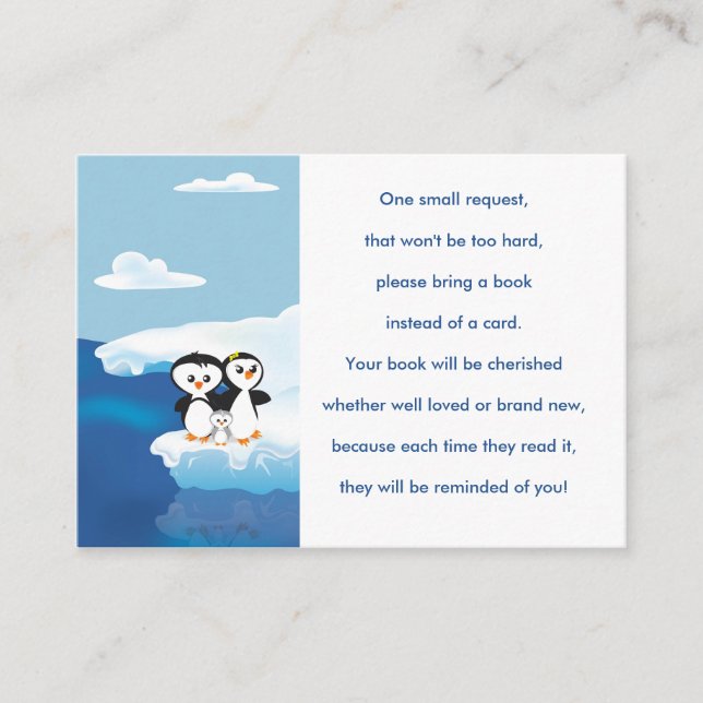 Penguin Family Book Request Card (Front)