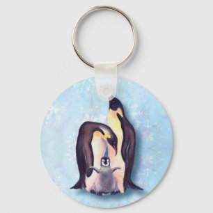 PENGUIN FAMILY  by SHARON SHARPE Keychain