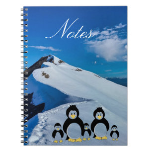 Penguin Family in the Snow Notebook