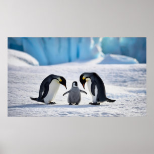 Penguin Family Poster