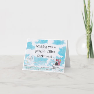 Penguin Filled Christmas Card