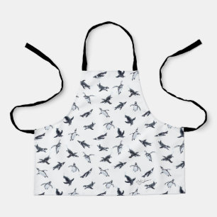 Penguin Flight Squad Ocean Art Design Apron
