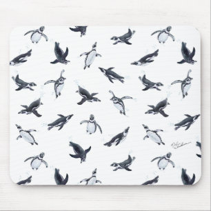 Penguin Flight Squad Ocean Art Design Mouse Pad