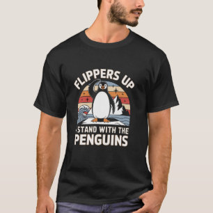 Penguin Flippers Up I Stand With The Penguins Men T-Shirt