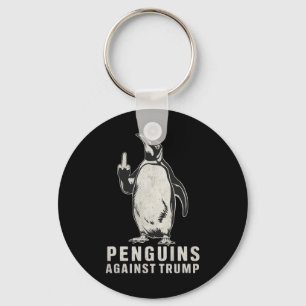 Penguin Flippers Up Middle Finger Penguins Against Keychain