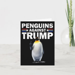 Penguin Flippers Up Resist Funny Penguins Against  Card