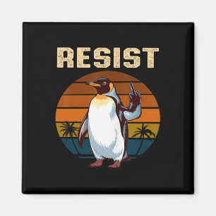 Penguin Flippers Up Resist Funny Penguins Against Magnet