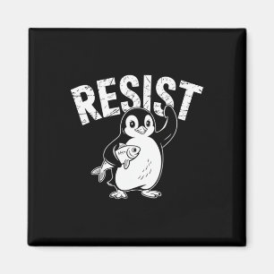 Penguin Flippers Up Resist Funny Penguins Against Magnet