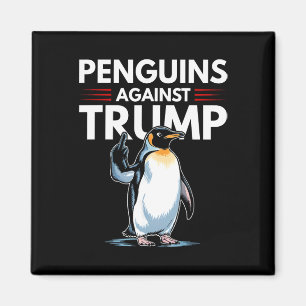 Penguin Flippers Up Resist Funny Penguins Against Magnet