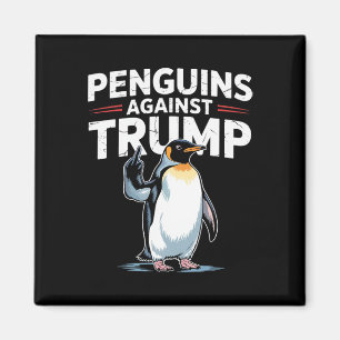 Penguin Flippers Up Resist Funny Penguins Against Magnet