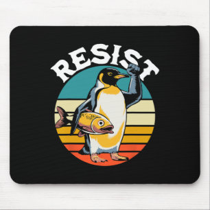 Penguin Flippers Up Resist Funny Penguins Against  Mouse Pad