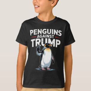 Penguin Flippers Up Resist Funny Penguins Against T-Shirt