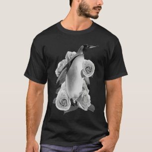 Penguin Flowers Animal Print Animal Lovers T-Shirt