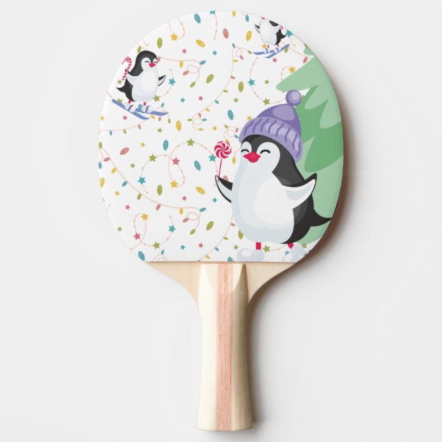 Penguin Folly Ping Pong Paddle (Front)