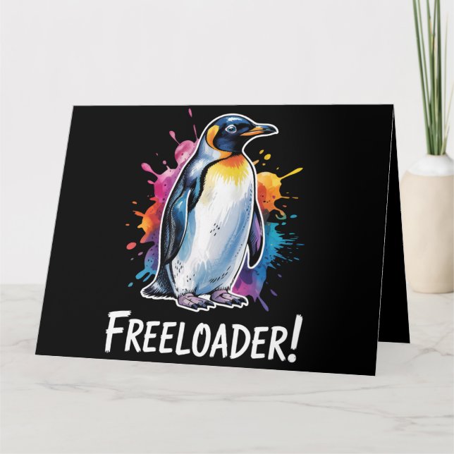Penguin Freeloader Resist Politics Card (Front)