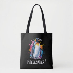 Penguin Freeloader Resist Politics Tote Bag