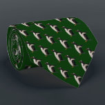 Penguin Frenzy Tie (Dark Green)<br><div class="desc">Gentoo Penguins (pygoscelis papua)</div>