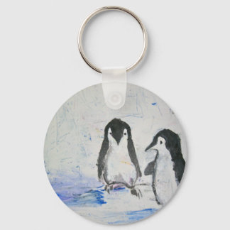 Penguin friends keychain