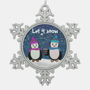 Penguin Friends Snowflake Ornament