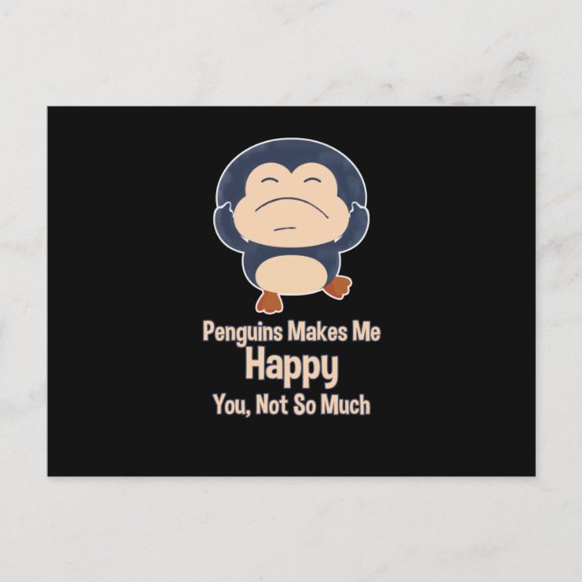 Penguin Funny Postcard (Front)