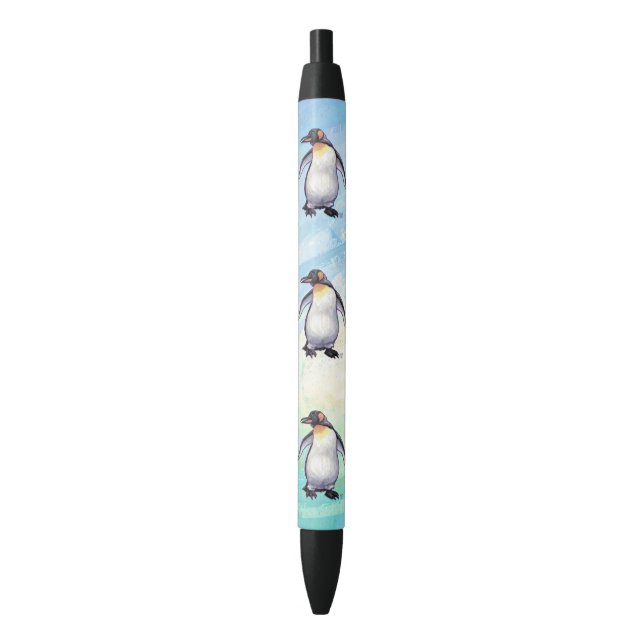 Penguin Gifts & Accessories Black Ink Pen (Front Vertical)
