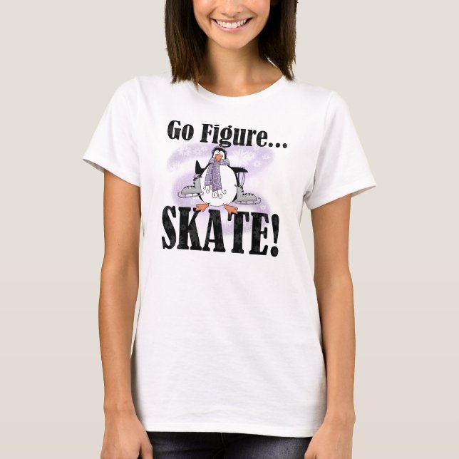 Penguin Go Figure Skate T-shirts and Gifts (Front)
