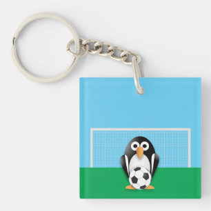 Penguin goalkeeper keychain