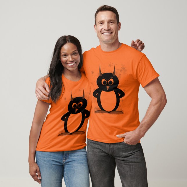 Penguin Grey Grungy Destroyed T-shirt (Unisex)