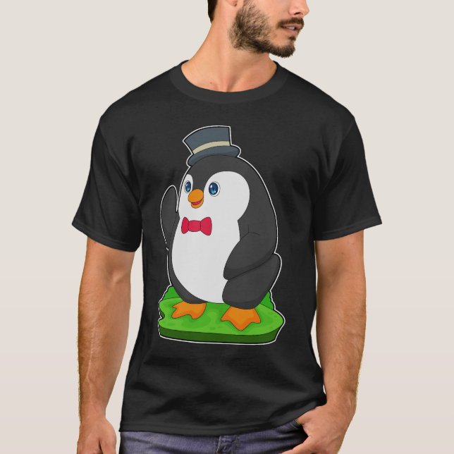 Penguin Groom Bow tie Wedding T-Shirt (Front)
