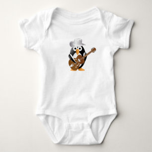 Penguin guitarist baby bodysuit
