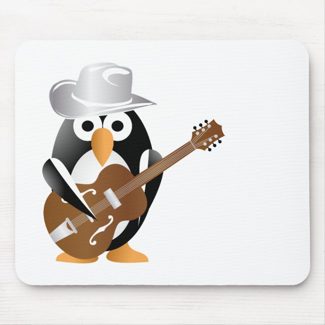 Penguin guitarist mouse pad (Front)