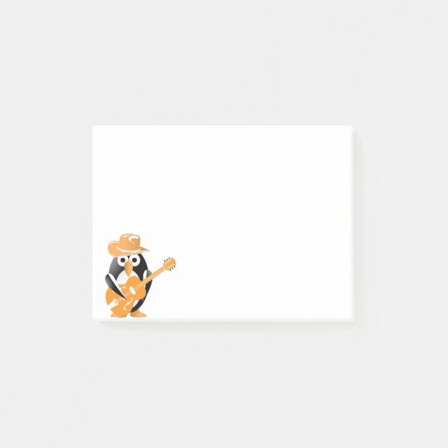 Penguin guitarist post-it notes (Front)