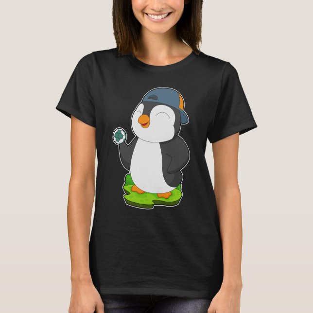 Penguin Handball player Handball T-Shirt (Front)